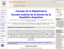 Tablet Screenshot of escuelajudicial.pjn.gov.ar